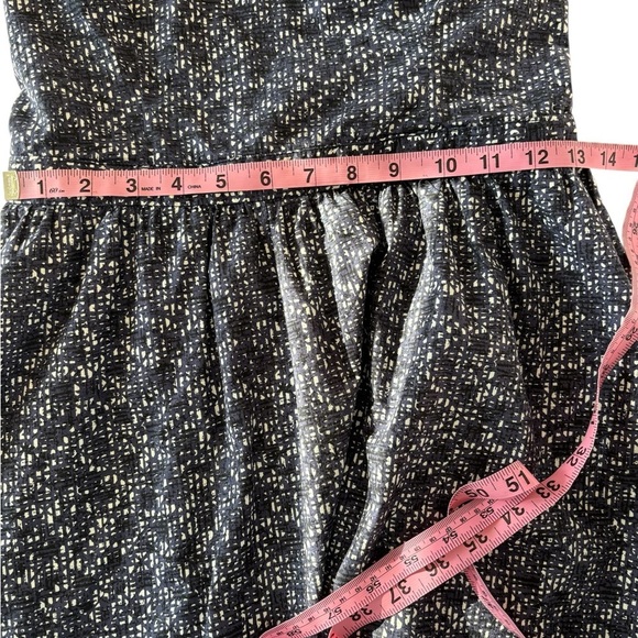 Joie Rayanne Womens Mini Dress Smocked Back Cutout Blue Print Medium Feminine - Picture 8 of 8